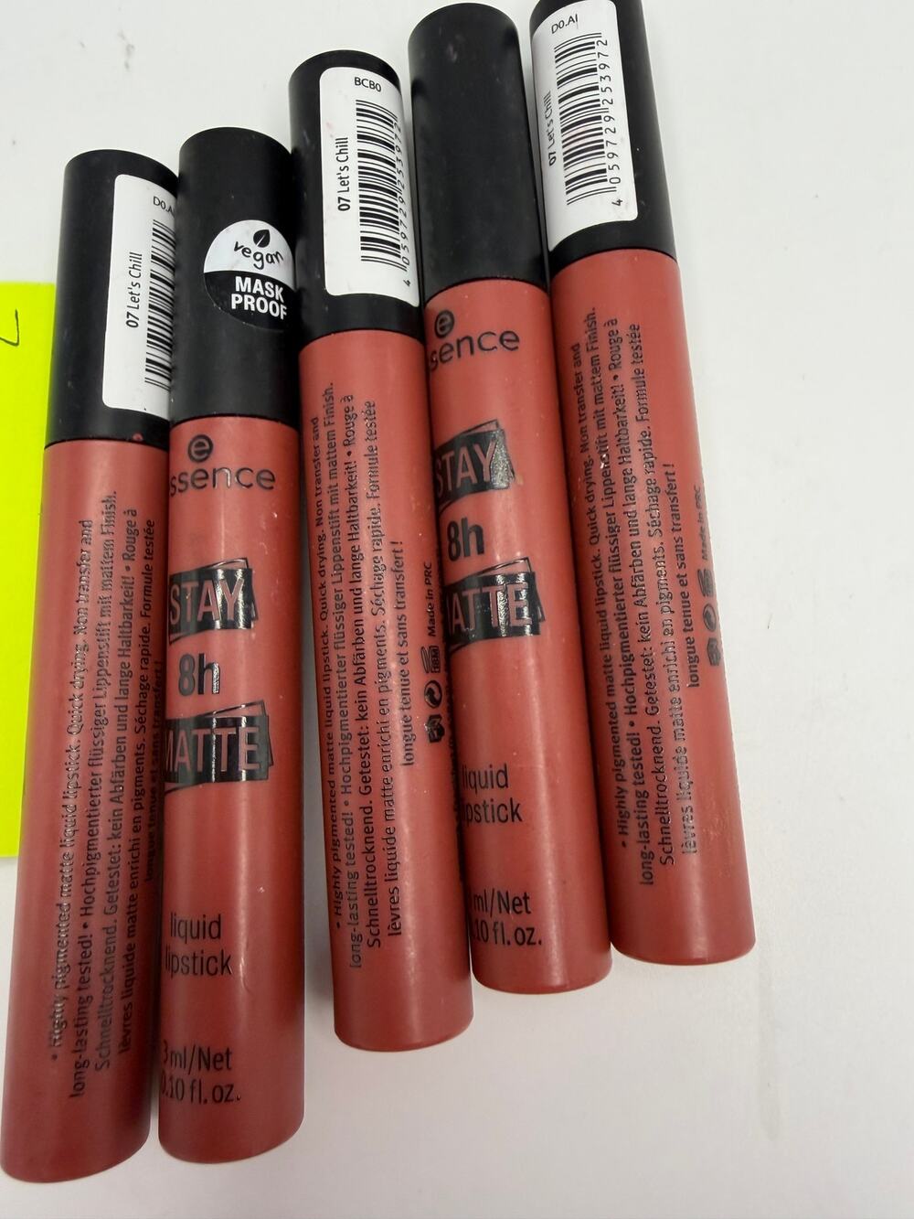 Essence Stay 8H Matte Liquid Lipstick 07 Let's Chill Lot of 5 Vegan 3ml